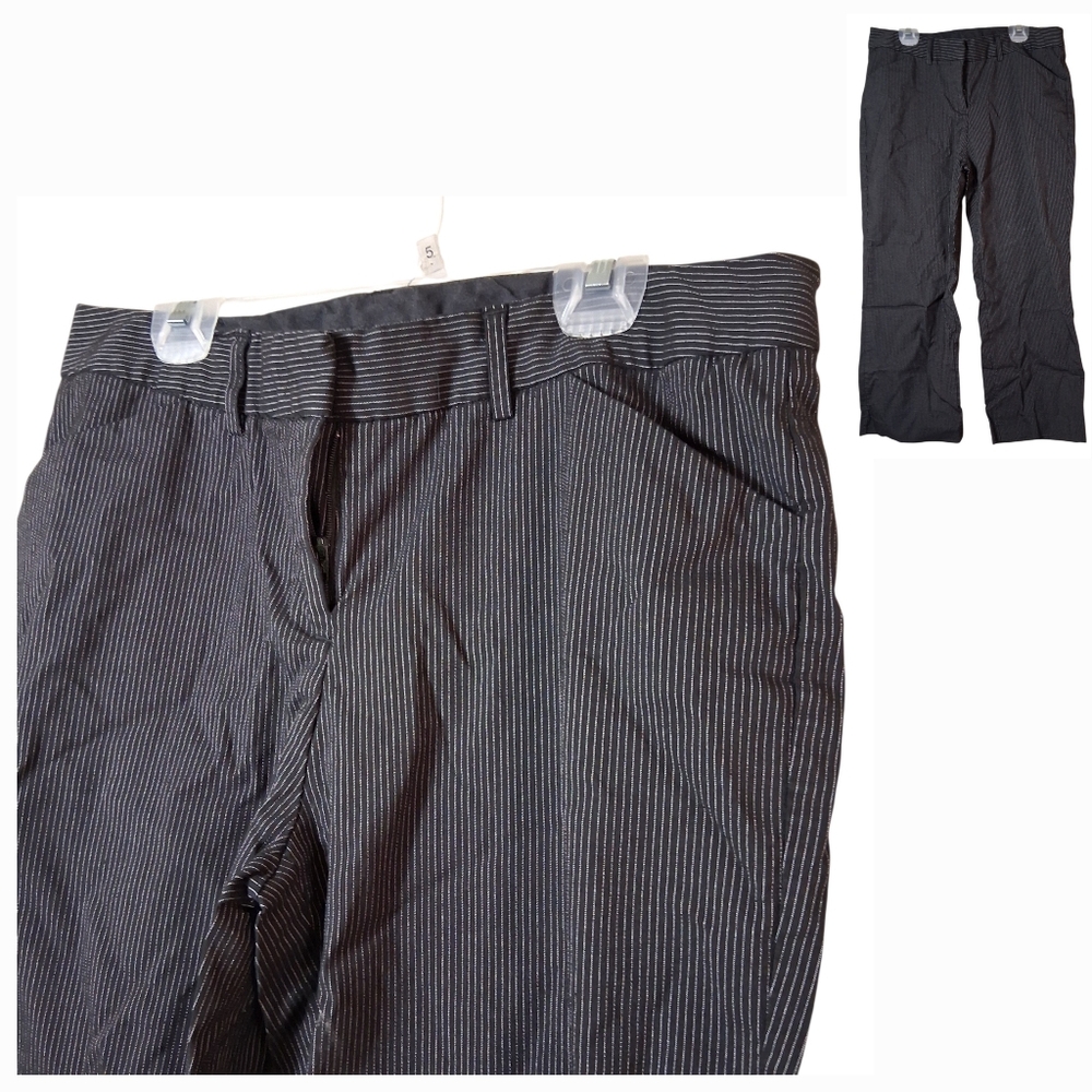 Express Editor | Black Pinstripe Dress Boot Pants | Size 8